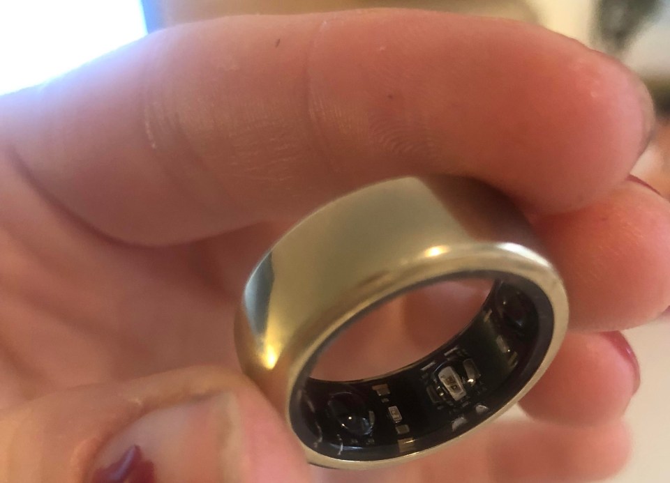 Despite looking like a regular ring, you can see the trackers inside the band