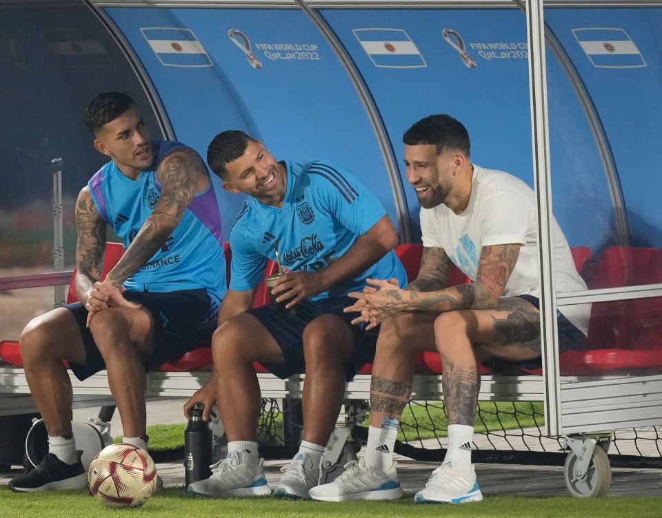 Sergio Aguero has joined his pals in Qatar