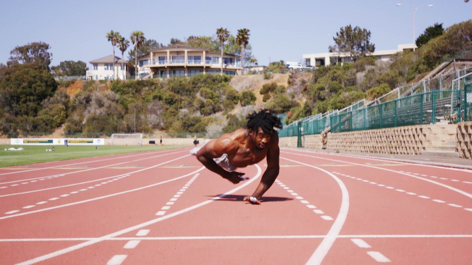 Zion Clark recorded the quickest 20-meter run on two hands