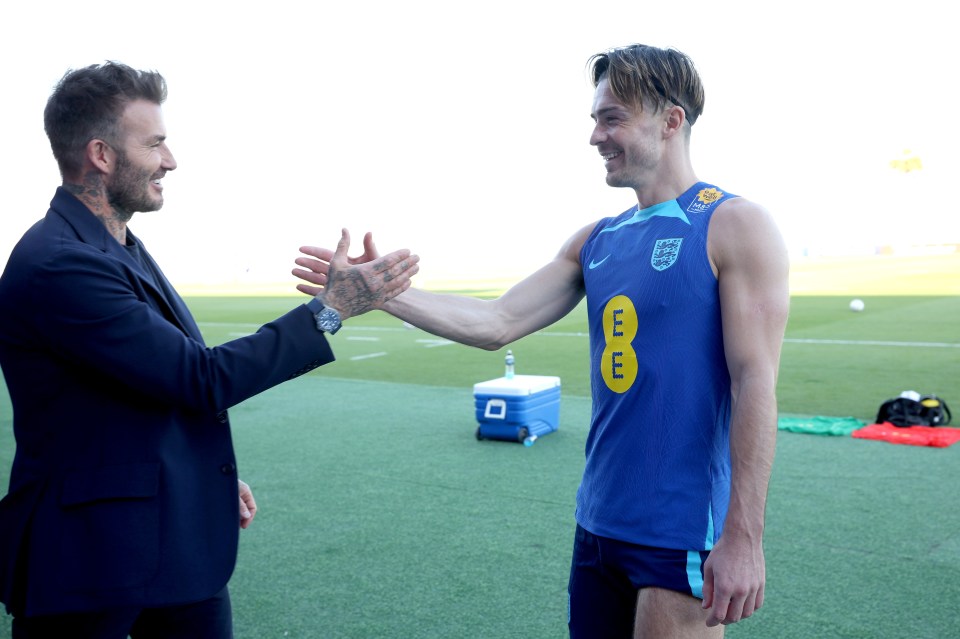 Beckham met Three Lions star Jack Grealish