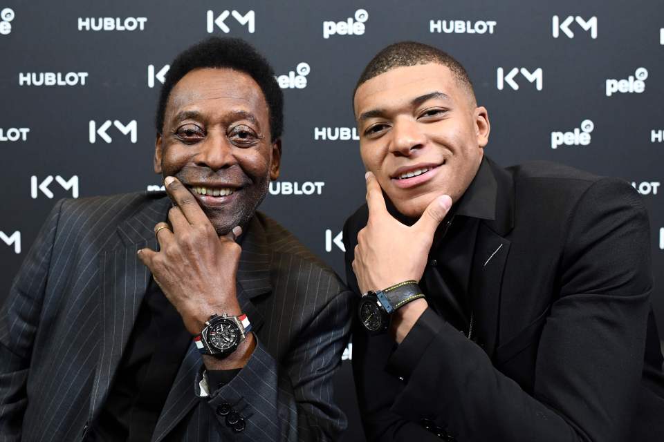 Kylian Mbappe hailed Pele on Twitter