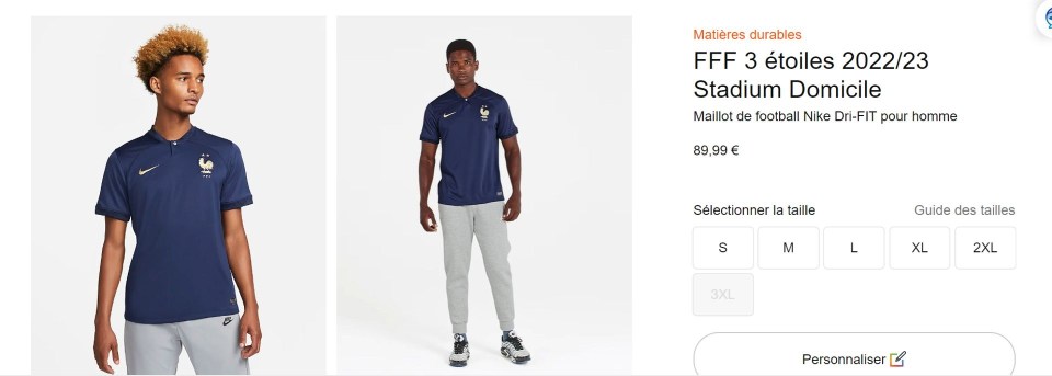 Nike put a 'three-star' France kit up for sale BEFORE Sunday's World Cup final