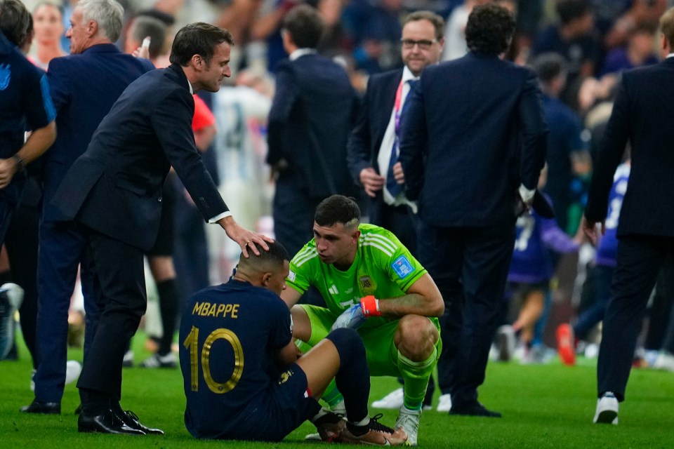 Martinez consoled Mbappe amid the celebrations