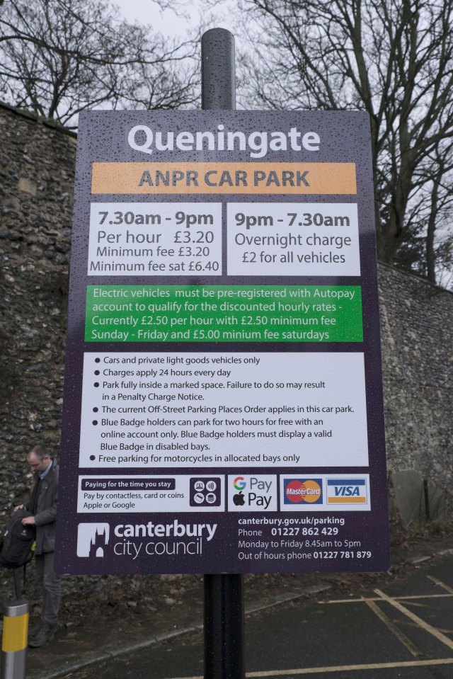 It costs an average of £3.30 an hour to park in Canterbury