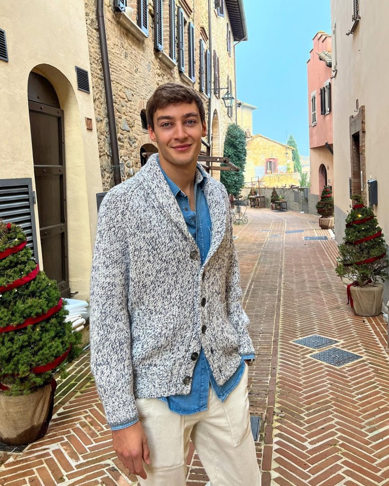 George Russell took a winter trip to Italy