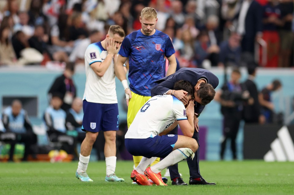 England stars were inconsolable at the final whistle