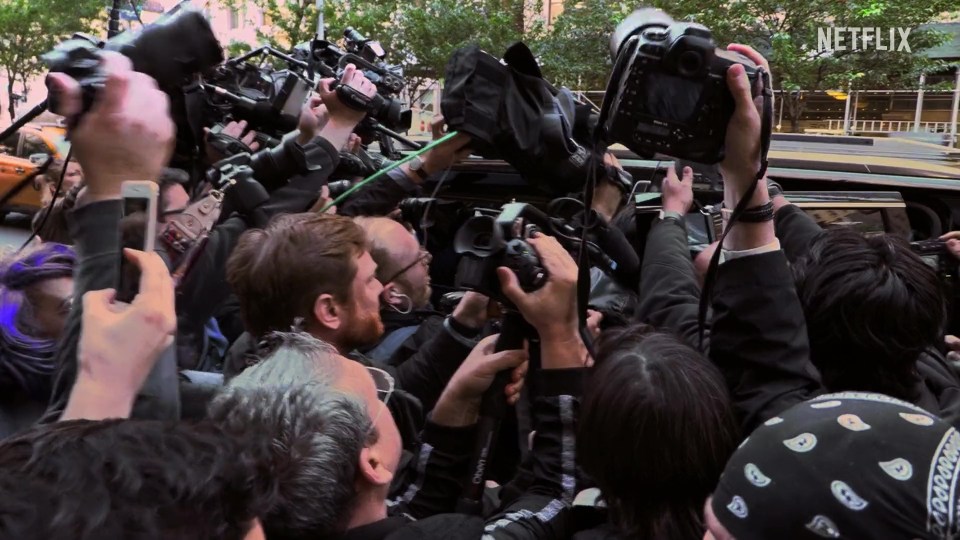 One image shown in the trailer showed paparazzi trying to get their shot