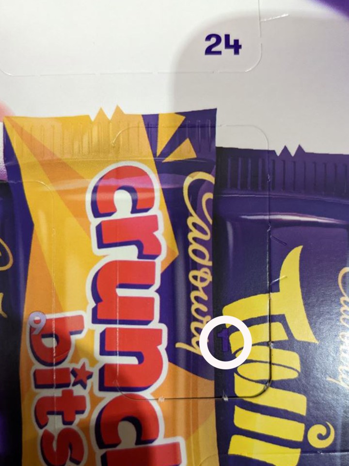 People took to social media to share their pictures of the Cadbury calendar