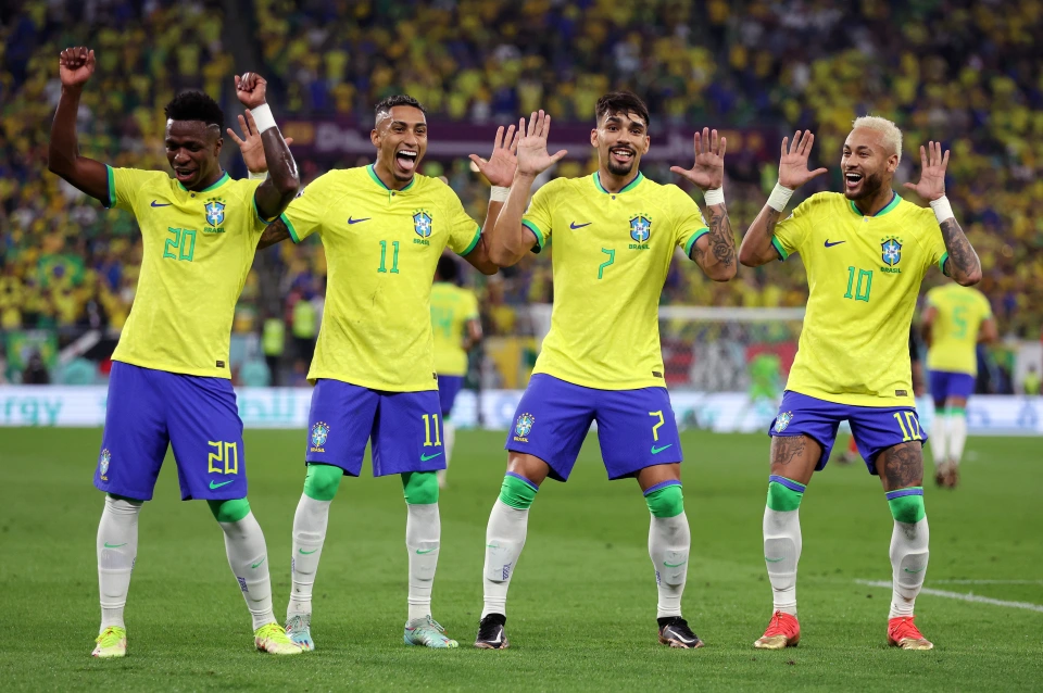 Brazil were in a dancing spirit after racing to a 4-0 lead in their last-16 clash with South Korea