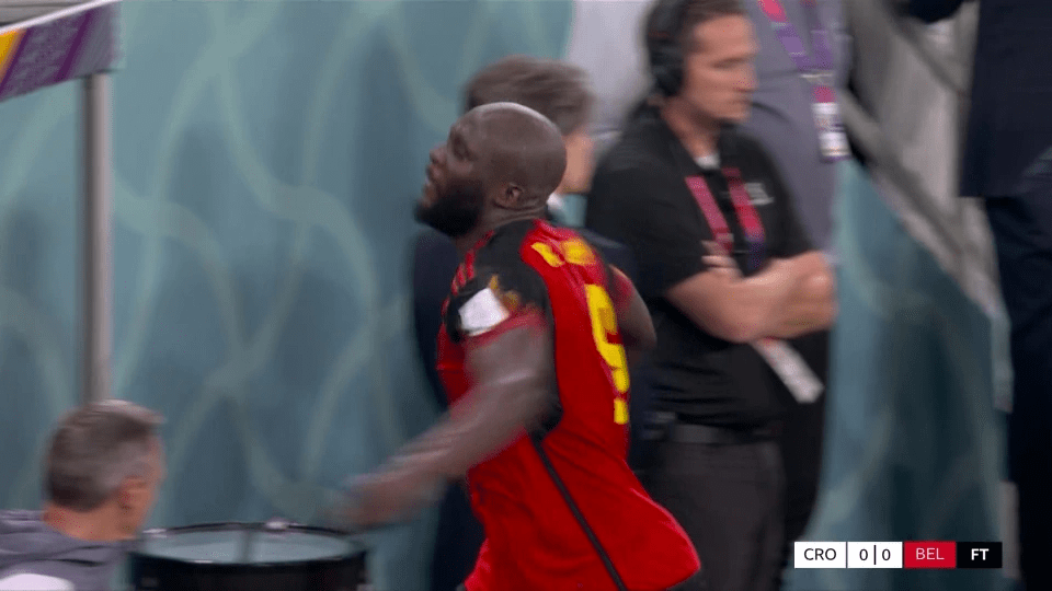 Lukaku took aim at the dugout after his heartbreaking exit from World Cup