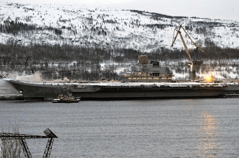 The Admiral Kuznetsov previously burst into flames in 2019