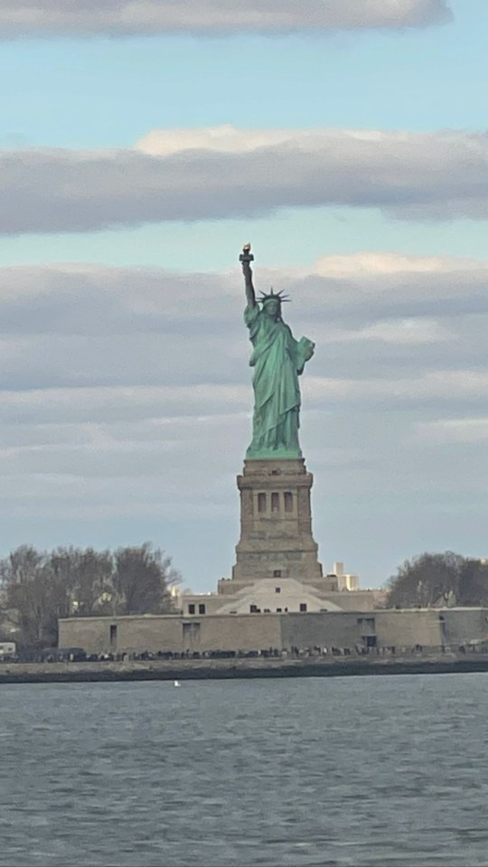 The family managed to see the Statue of Liberty