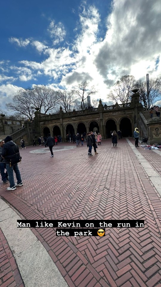 He was the Dipway Arch in Central Park which is featured in the film