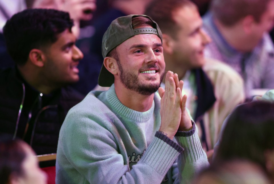 Darts nut James Maddison enjoyed a night at Ally Pally on Friday