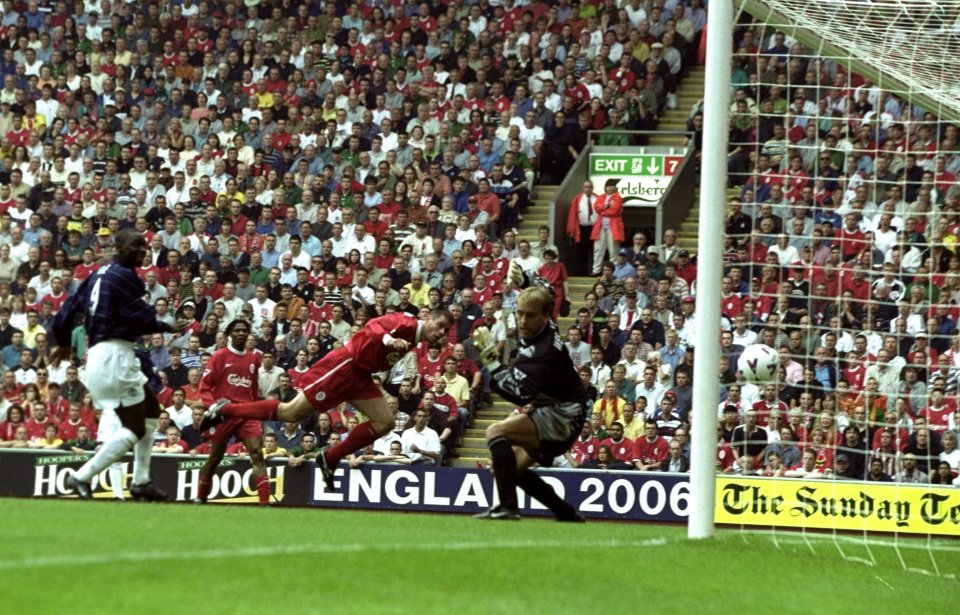 Jamie Carragher scored two own goals for Liverpool against Manchester United in 1999