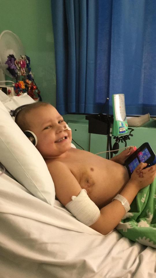 Brave Jesse has been in hospital being treated every Christmas Eve for the past three years since being told he had acute lymphoblastic leukemia