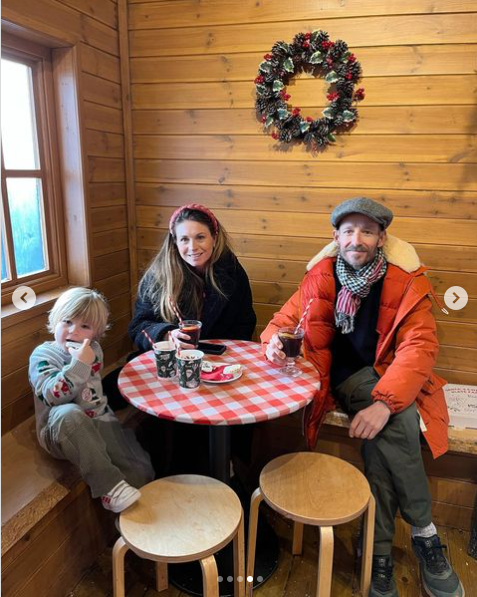 The TV star took to Instagram to share snaps of his recent visit to see Santa with his son and wife