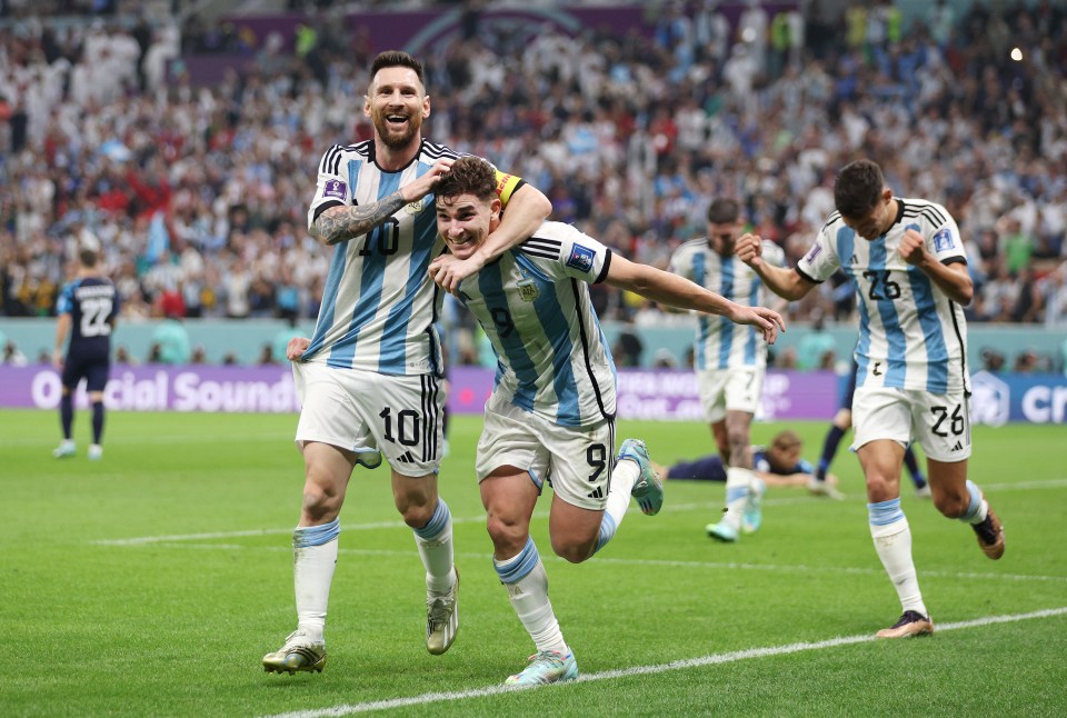 Messi and Alvarez scored and assisted all of Argentina's three goals