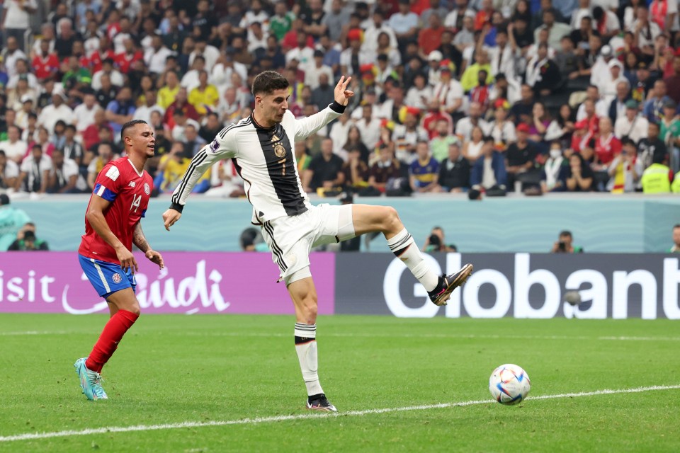 Havertz grabbed his second to put Germany into a 3-2 lead