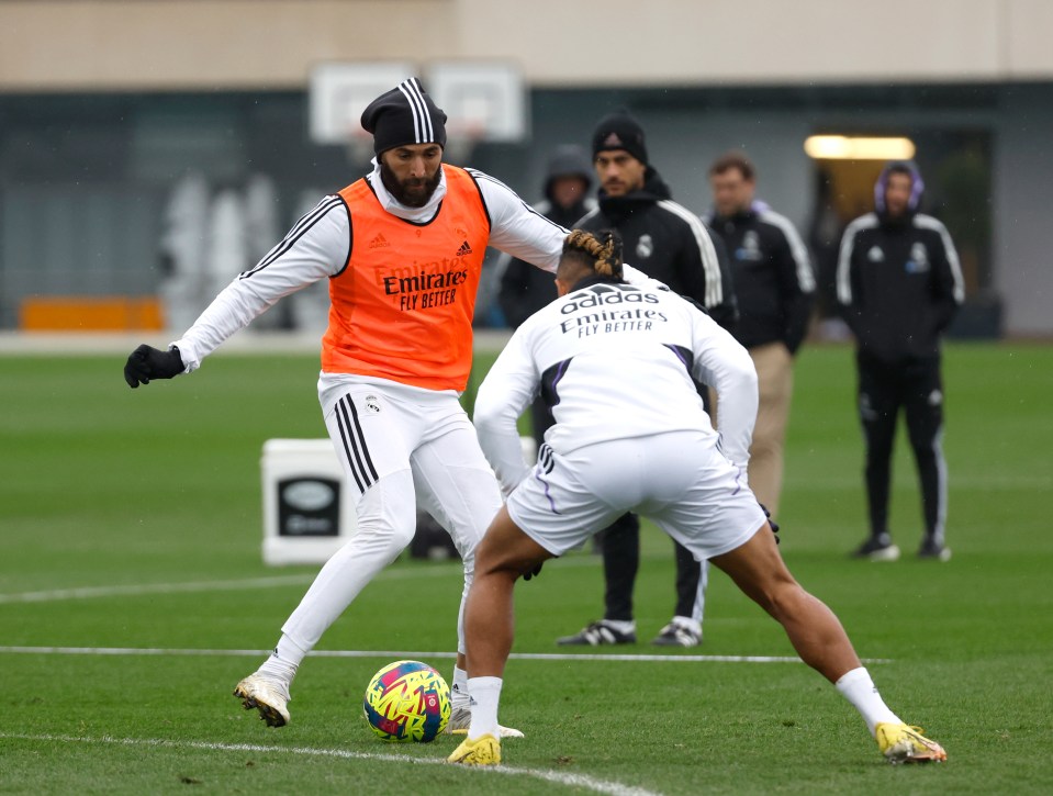 Karim Benzema back in training with Real Madrid