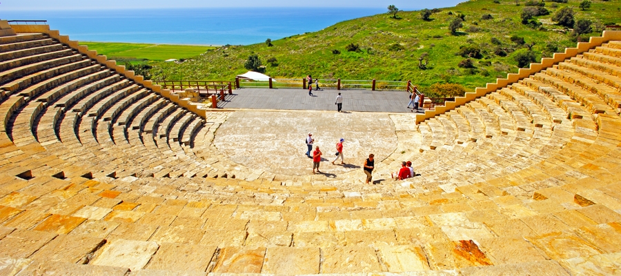 Kourion is a Greco-Roman amphitheatre overlooking the stunning Episkopi Bay