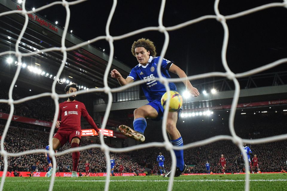 The Belgian defender scored TWO own goals in the Foxes' 2-1 loss to Liverpool