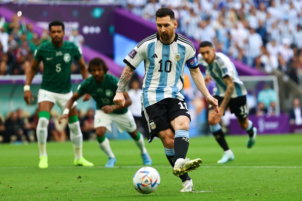 Messi did score his only World Cup penalty against Saudi Arabia last week