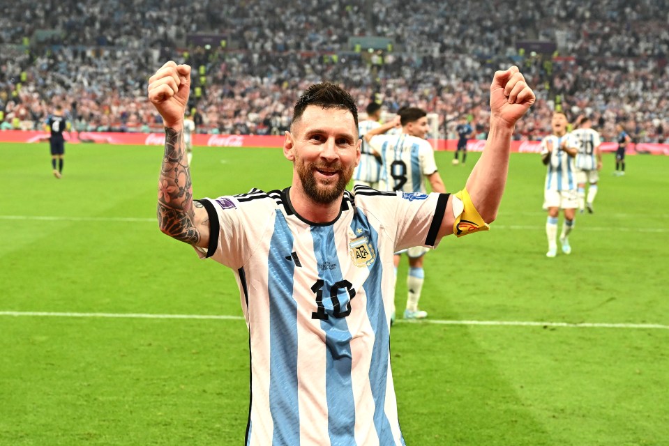 Lionel Messi celebrates as Argentina beat Croatia