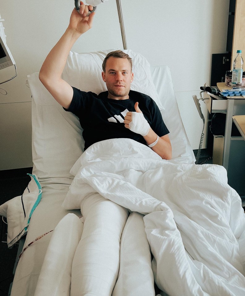 Manuel Neuer suffered a skiing accident on holiday