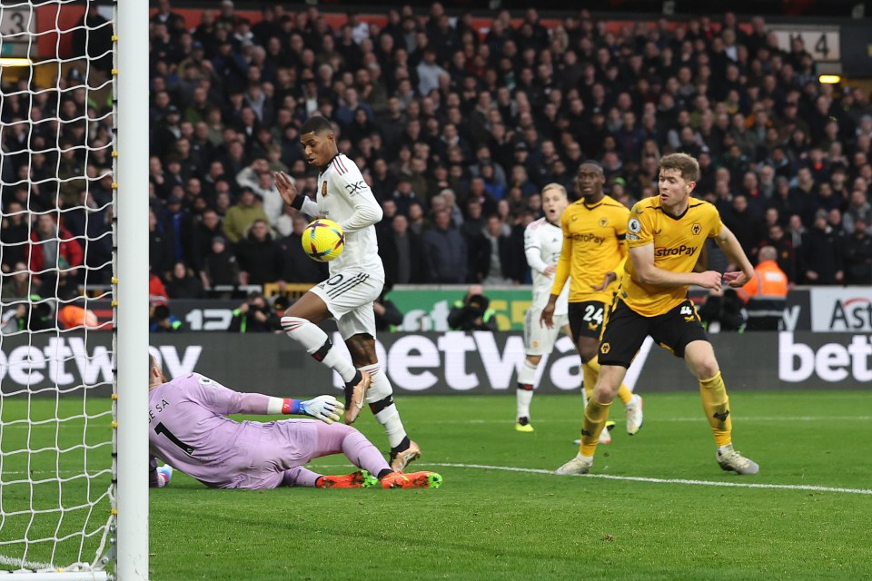 Rashford had a second goal ruled out for handball