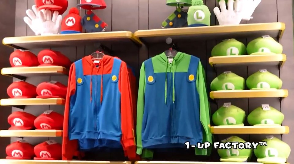 And souvenirs can be grabbed at the 1-Up Factory