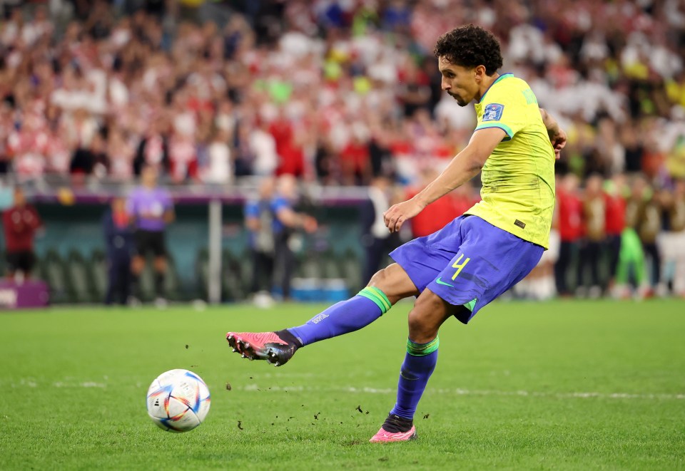 Defender Marquinhos stepped up before Neymar and missed the deciding spot-kick