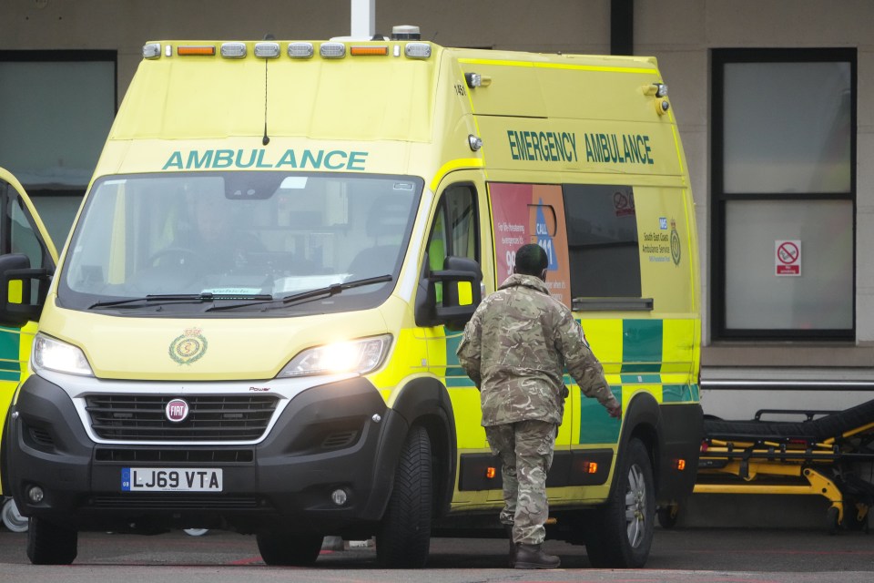 The military service were this morning helping to deliver critical patients to the Royal Sussex County Hospital in Brighton