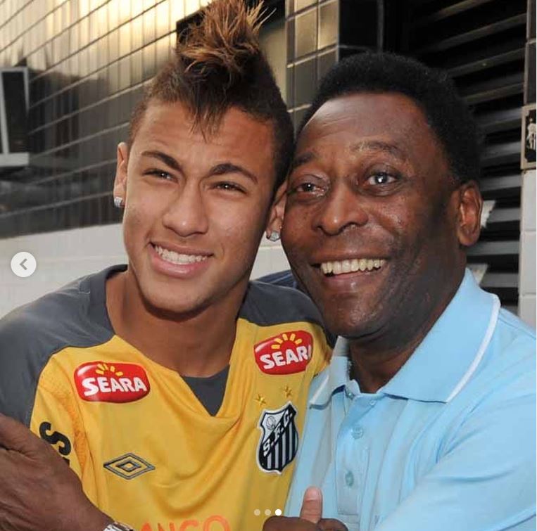 Brazil superstar Neymar sang Pele's praises with a touching post