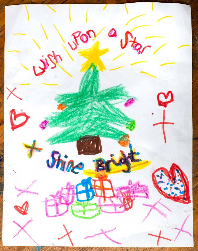 He created his card because he wanted 'people to smile, especially at Christmas'