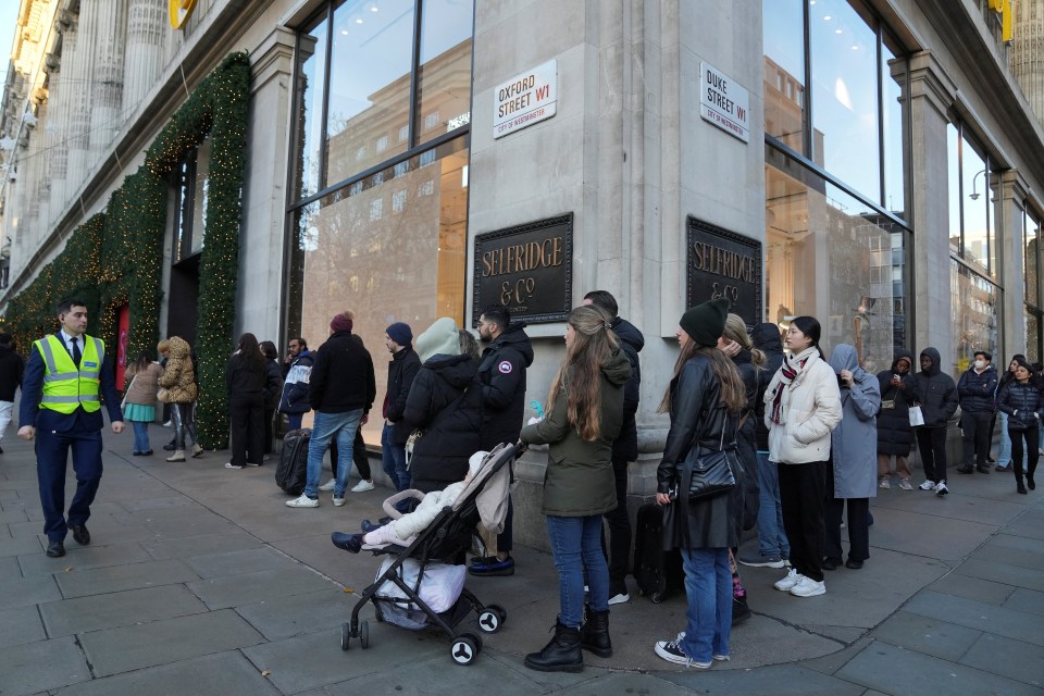 Queues were already snaking the streets in London this morning