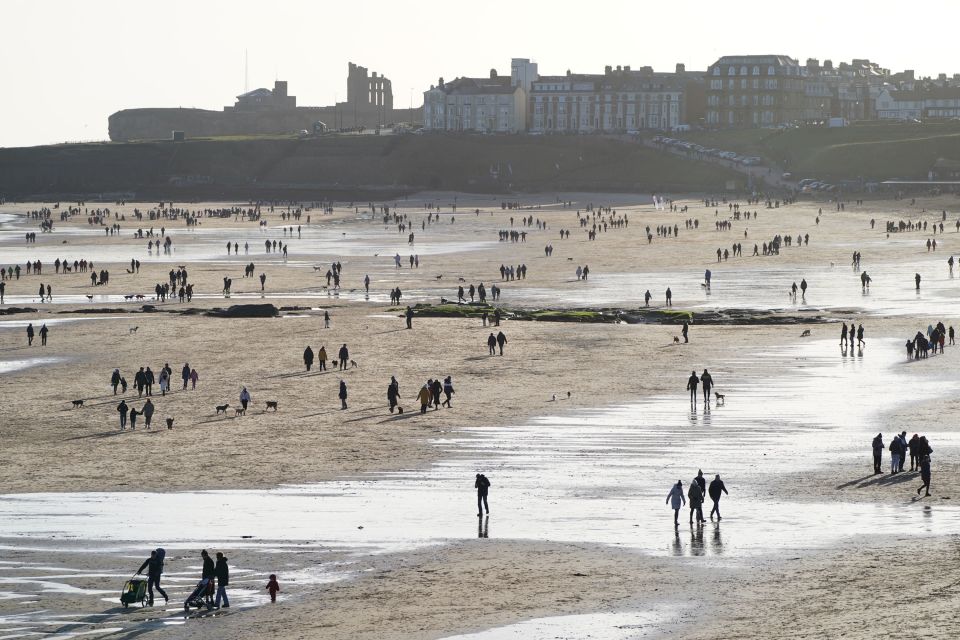 Others took to the beach today despite the chilly temperatures| Longsands Beach, Tynemouth