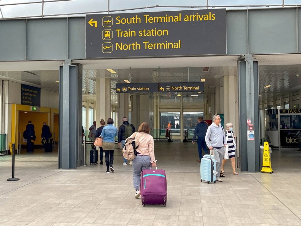 The elderly passenger fell to his death from an escalator in Gatwick Airport