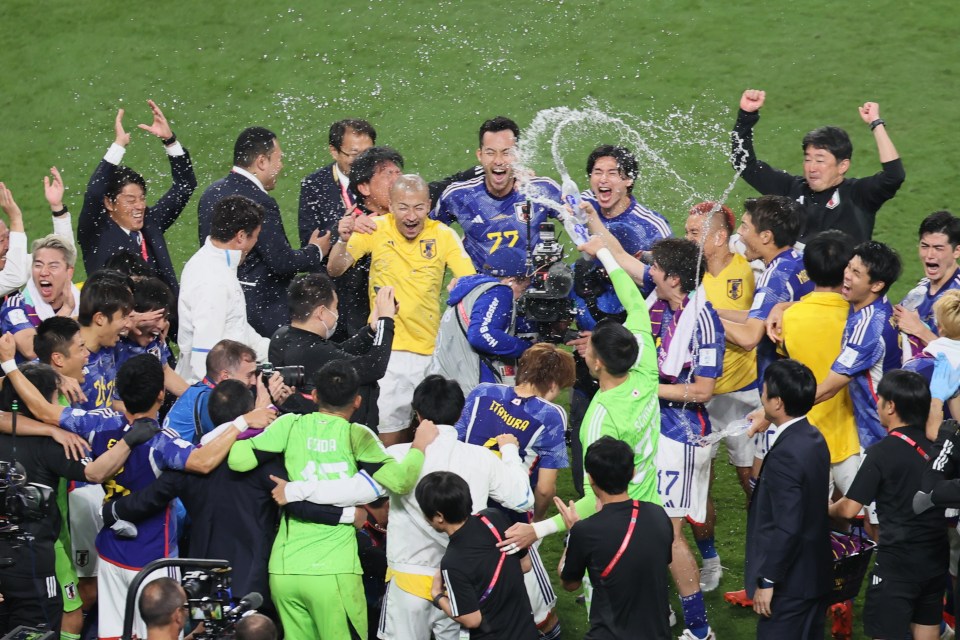 Japan celebrated wildly after topping the group