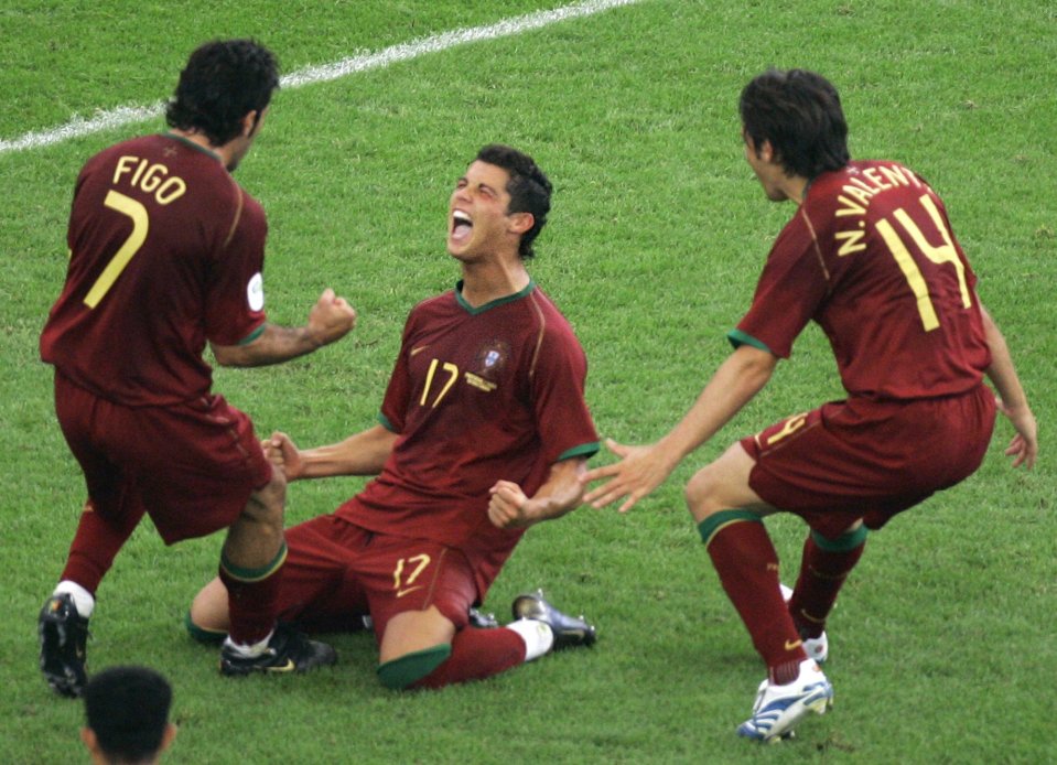 Cristiano Ronaldo scored his first ever World Cup goal against Iran in 2006