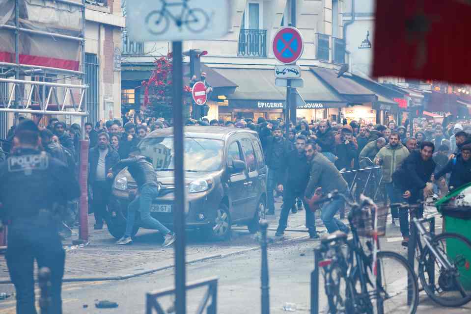 Paris erupted in violence after the shootings