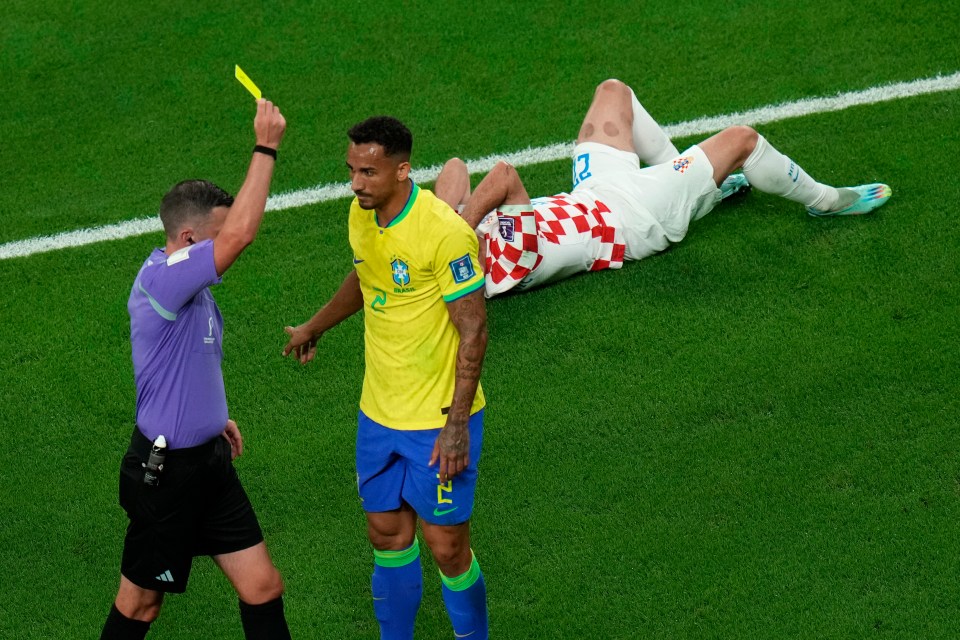 Premier League referee Michael Oliver booked Danilo for the tackle