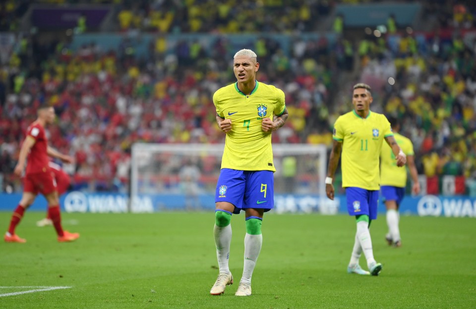 Richarlison performed the dance after scoring Brazil's third goal of the game