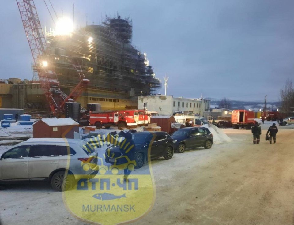 The ship is being held in dry dock in Murmansk for repairs