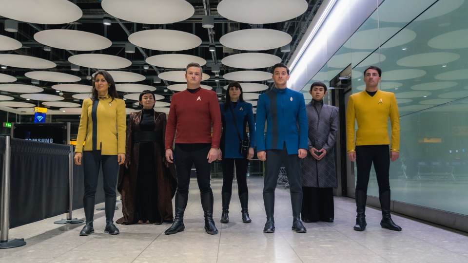 British Airways staff dressed as Star Trek characters to celebrate the launch