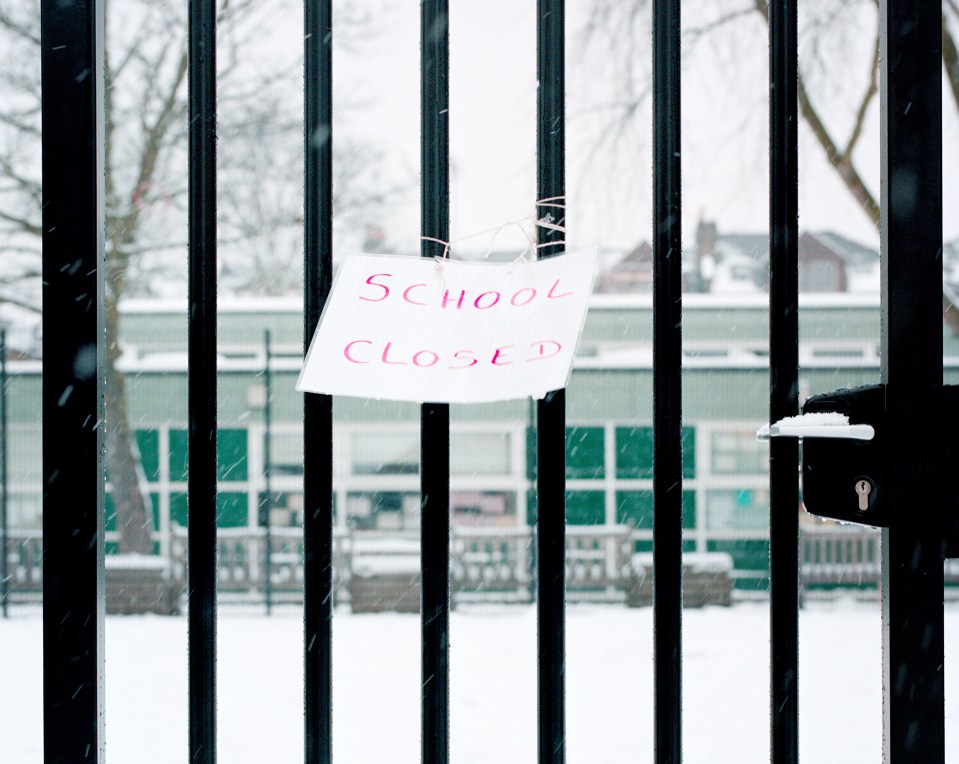 Dozens of schools across the country are closing because of the adverse weather