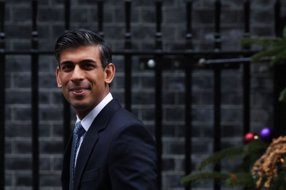 Britain’s Prime Minister Rishi Sunak leaves 10 Downing Street