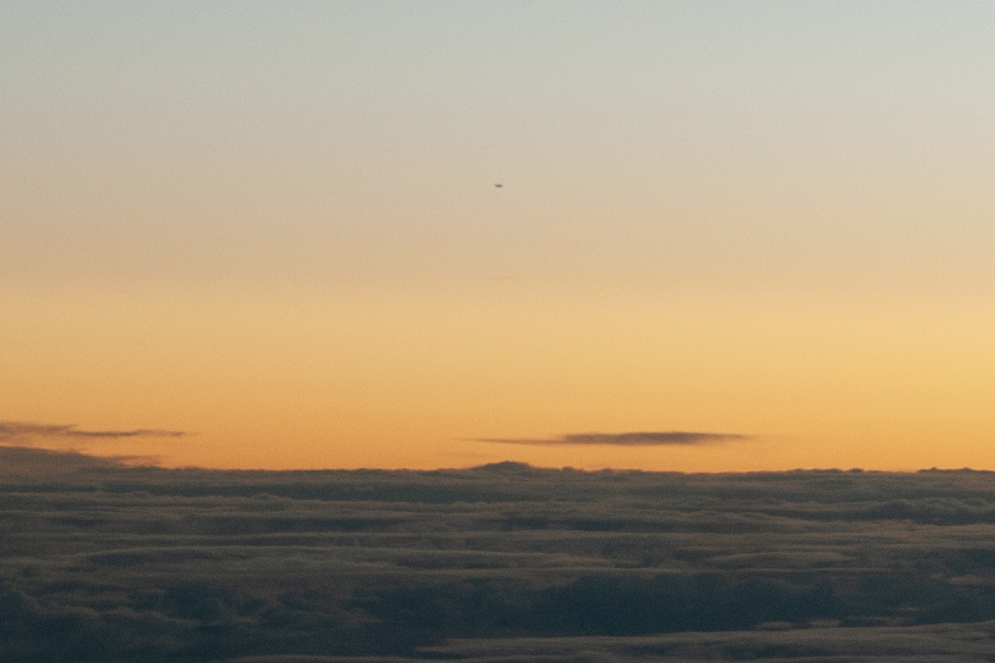 The snap of a strange object he spotted off the coast of Spain