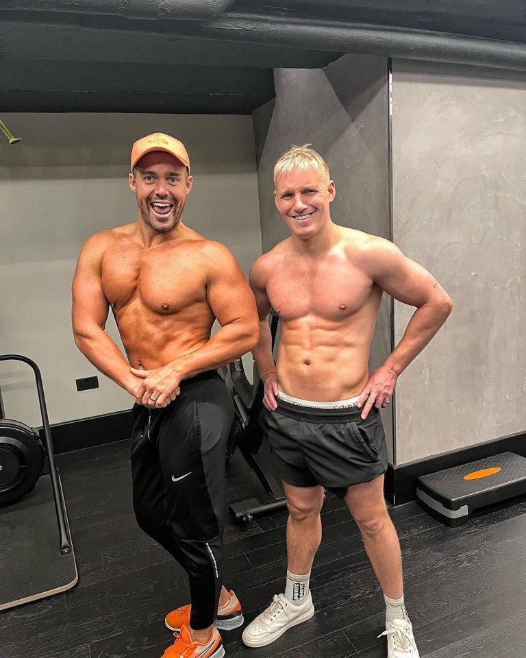 Spencer and Jamie posed for a gym snap on Instagram