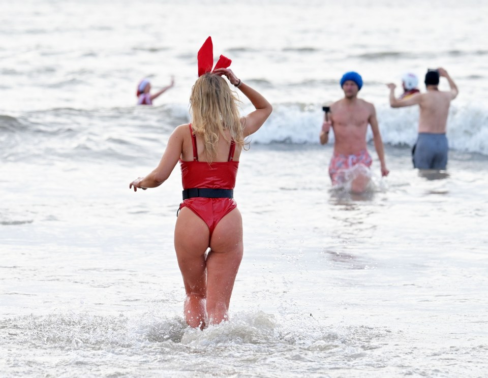 The icy dip is a bizarre local Christmas tradition| Porthcawl, Wales